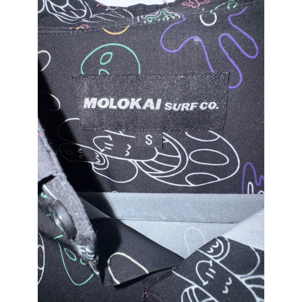 Molokai Surf Co UFO Alien Psychedelic Button Up Shirt Men's Small Festival - Picture 3 of 9